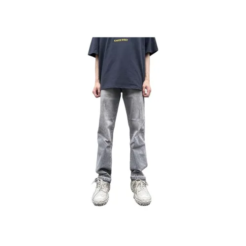 MORii Светло-серые Унисекс Джинсы