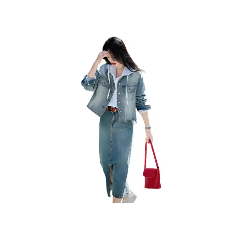 Dme Светло-синий Женские Джинсовые Куртки