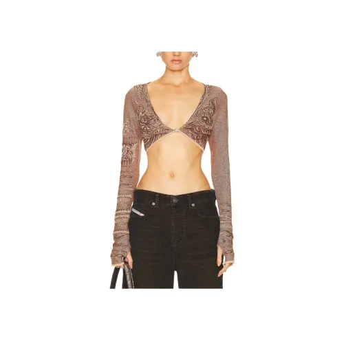 Jean Paul Gaultier CROP TOP Женские Коричневый