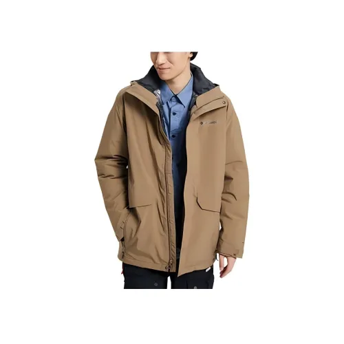 Коллаборация Columbia City Outdoor Collection Поход Водонепроницаемый Ветрозащитный Дышащий и Термический Ветровка Мужской Хаки