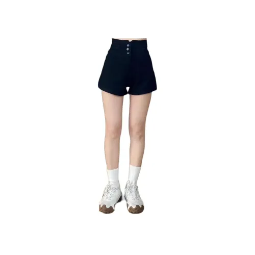 MUCCHIC Черные Женские Джинсовые Шорты