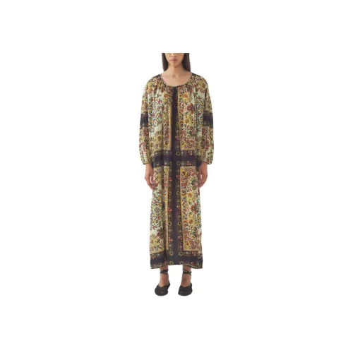 ANTIK BATIK Многоцветные Женские Длинные Платья с Рукавами