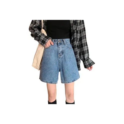 MUCCHIC Свет Лазурный Синий Женские Джинсовые Шорты