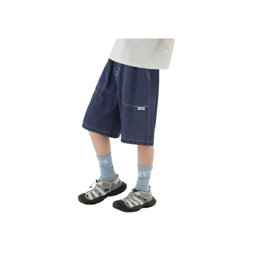 GOYN Гладкий Сглаживающий Драпированный Тенсел Деним Летний Легкий Стильный Мальчик Брюки Длина до Колена Детские