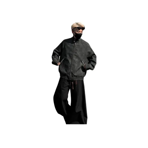 SOCKKEY Кожа Куртка Пальто Унисекс