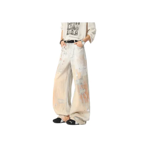 CTIDESTRAW Граффити Цвет Унисекс Джинсы