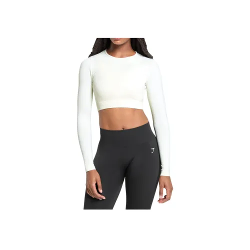 GYMSHARK Белая женская одежда для фитнеса