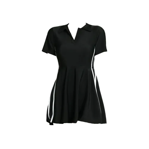 Hao Zhilang Черный Женские Ван-Пис Купальники