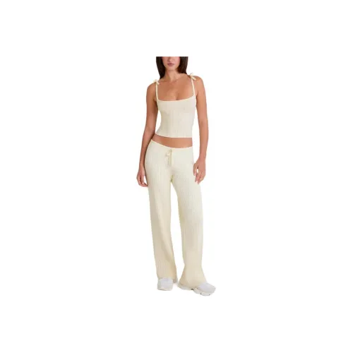 OH POLLY Ткань в рубчик Joggers Вязаные спортивные брюки Женские