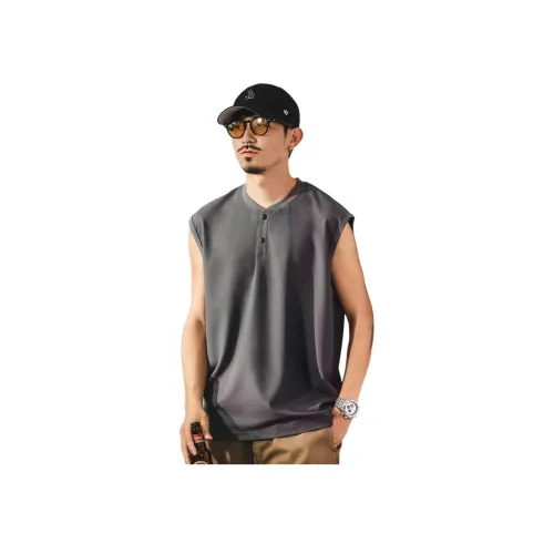 JIELEINUO Темно-серый Мужские Майки