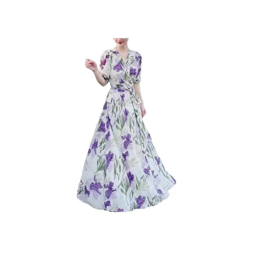 Lan Miao Короткий рукав Платье Женское