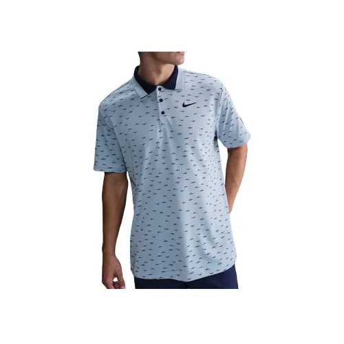 nike Dri Fit SS25 Поло Мужское Синий Серый