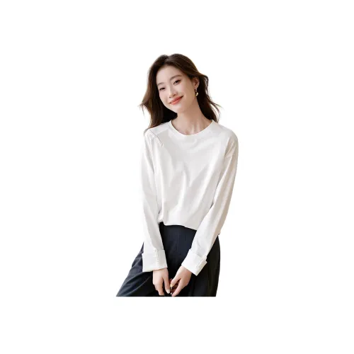 Mo Han Yi Mei T Рубашка Женская Натуральный Белый