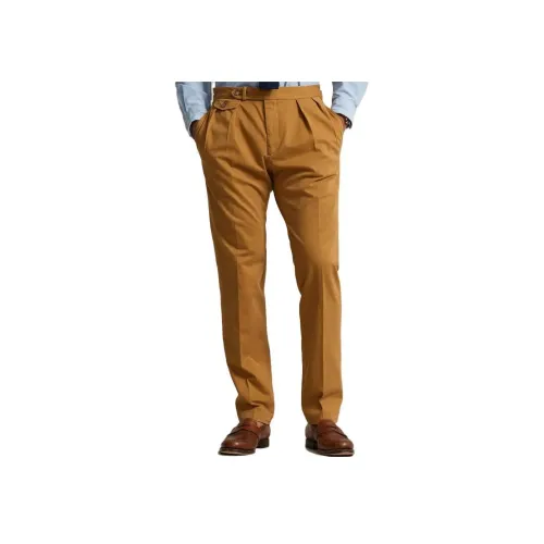 Polo Ralph Lauren Эластичный Chino Костюм Брюки Костюм Брюки Мужской Земляной Желтый