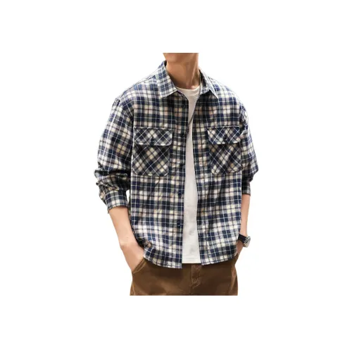 GELANLU Синий Унисекс Рубашки