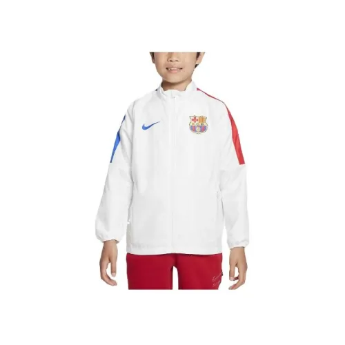 nike Куртки Пальто F.C. Барселона Repel ACADEMY AWF Белый Детский