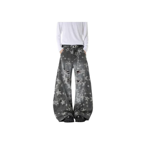 RKVC Серый Зеленый Унисекс Джинсы