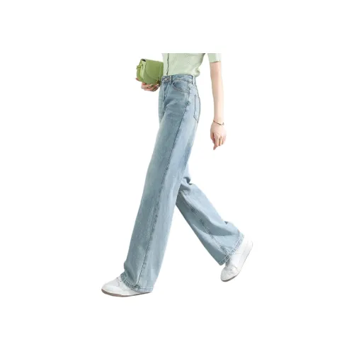 TERRE BLEUE Весна Лето Осень Джинсы Свободного кроя Женские