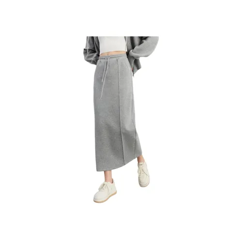 DPLAY Повседневный длинный юбка женский Фотиния серый