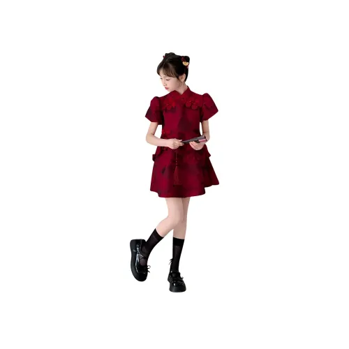 La Cergo Red Kids Dresses