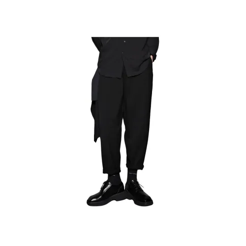 RAYSHOW Повседневные брюки Мужские Черные