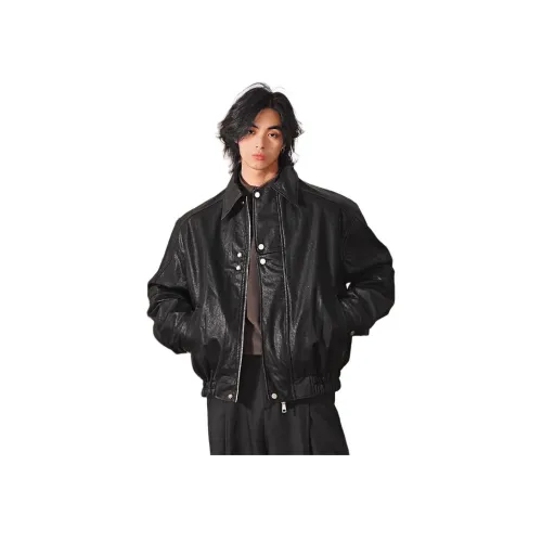 MORii Черный Унисекс Кожаные куртки