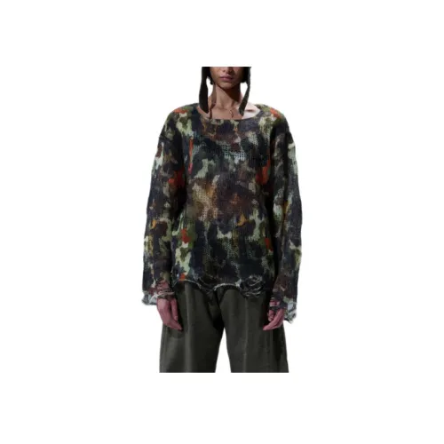 R13 Светло-зеленый камуфляж женские свитеры