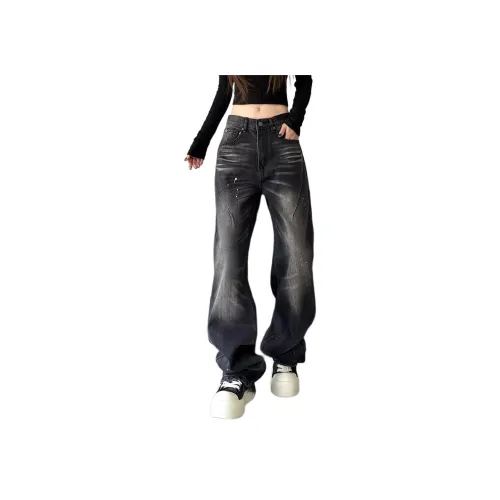 NHZN Черные Унисекс Джинсы