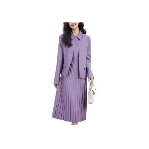 Wbwq Фиолетовый Женские Комплекты с юбкой