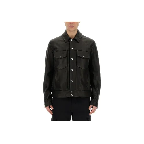 Belstaff Черные Мужские Кожаные Куртки