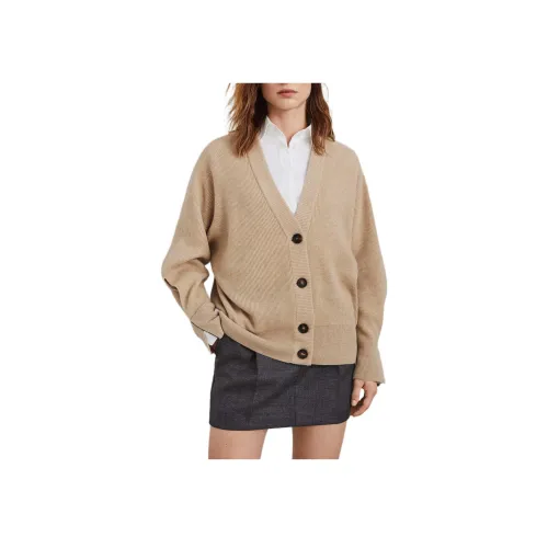 Brunello Cucinelli Желтые Женские Кашемировые Свитеры