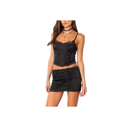 Edikted Лилит Кружево Up Satin Effect Корсет Топ на бретелях Женские