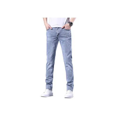 CHAORENBANG Светло-синие мужские джинсы