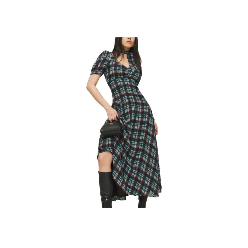 Платье Reformation Chrissie Короткое с короткими рукавами женское многоцветное