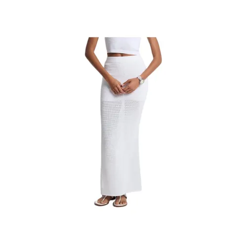 MICHAEL KORS Повседневный Длинный Юбка Женская Белая