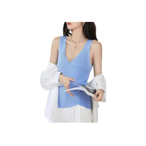 MOHANYIMEI Серый Синий Женские Майки