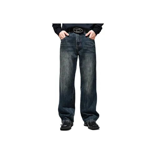 AHAH Джинсы Мужские Ностальгический Синий