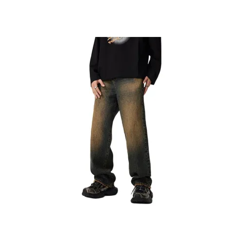 DILANGNIU Ржаво-синий Унисекс Джинсы