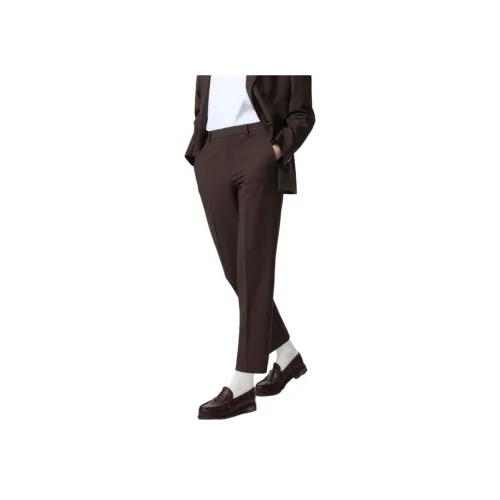 UNIQLO Темно-умбровые женские костюмные брюки