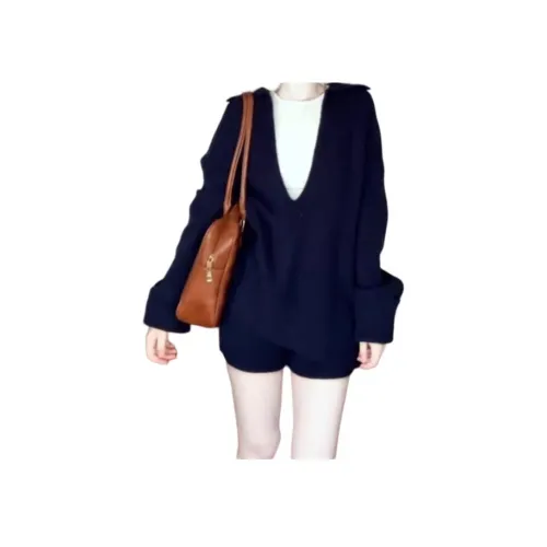 WICK BUEN Темно-синий Синий Женские Повседневные Костюмы