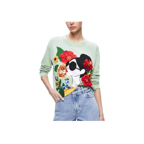 ALICE+OLIVIA Green Tea Коричневый Женские Свитшоты