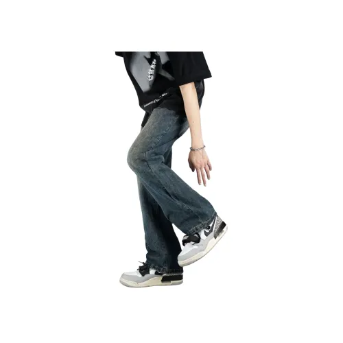 BAOMIKA Винтажные синие унисекс джинсы