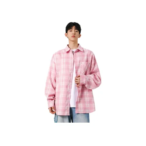 REXSHION Розовые Унисекс Рубашки