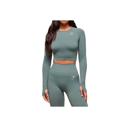 GYMSHARK Синий Женский Короткий Топ