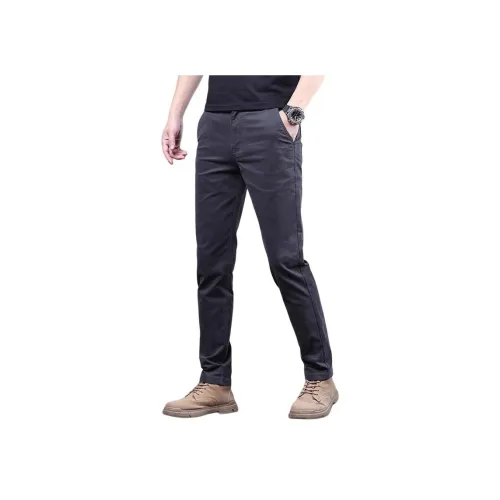 BINGSHENG Gray Men's Casual Pants BINGSHENG Серый Мужские Повседневные Брюки