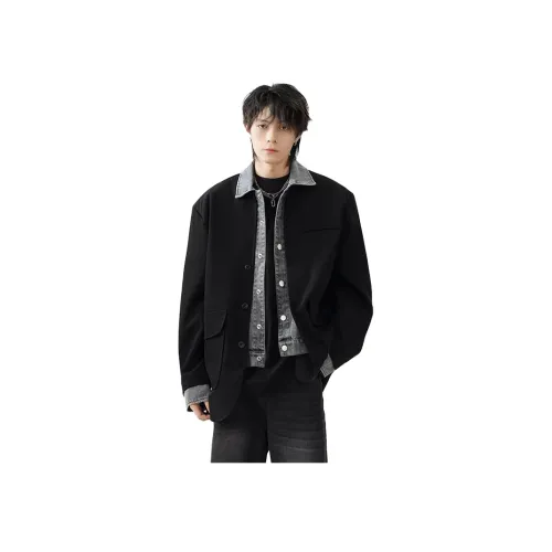 CHUAN QI BAO LUO Черные Мужские Куртки