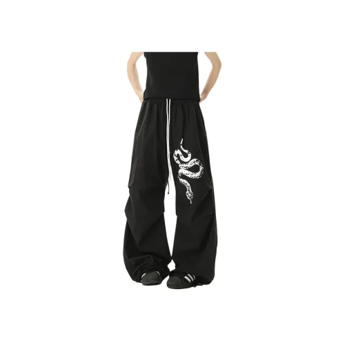 W7H1 Черно-белая панда Леопардовый принт Унисекс Повседневные брюки