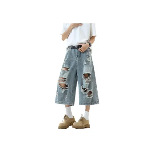 COPICVEN Синие Унисекс Джинсовые Шорты