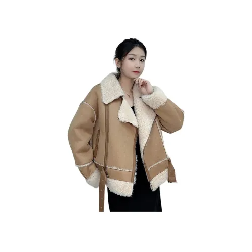 BILISISHANYANG Овчина Мех Куртка Женская