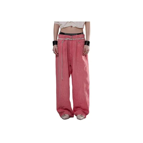 R13 SS25 Джинсы Женские Кораллово-розовый